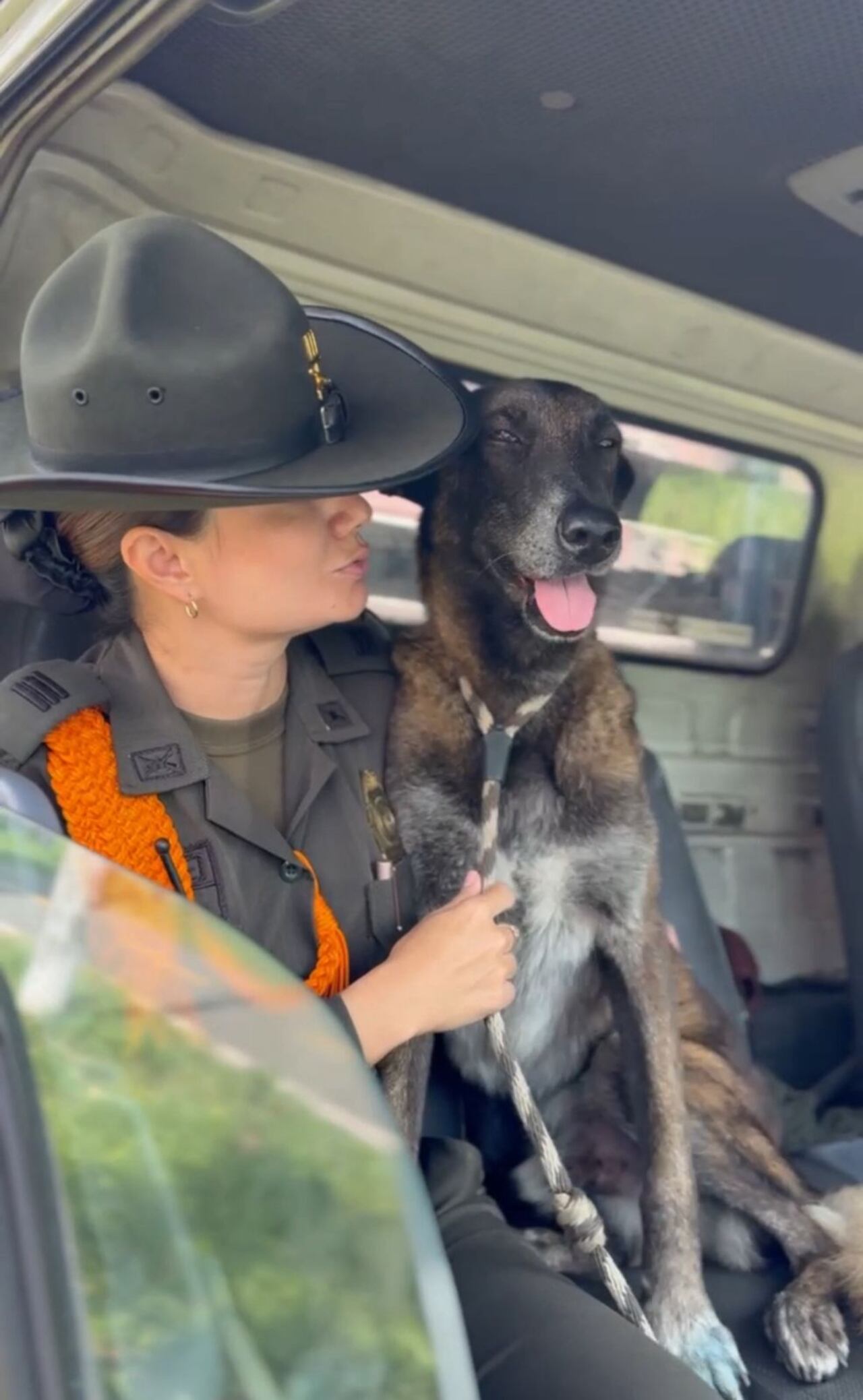 Agentes de la Policía Ambiental trasladaron a “Fiel” al Centro de Bienestar Animal.