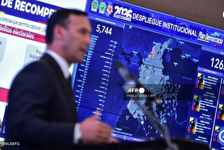 El ministro de Defensa, Pedro Sánchez, presentó el pasado lunes el plan de seguridad con el cual el Gobierno Nacional busca blindar la jornada electoral en la que este domingo se elige la conformación del Congreso y los ganadores de las consultas interpartidistas.