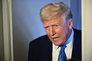 Donald Trump en entrevista en el Air Force 1.