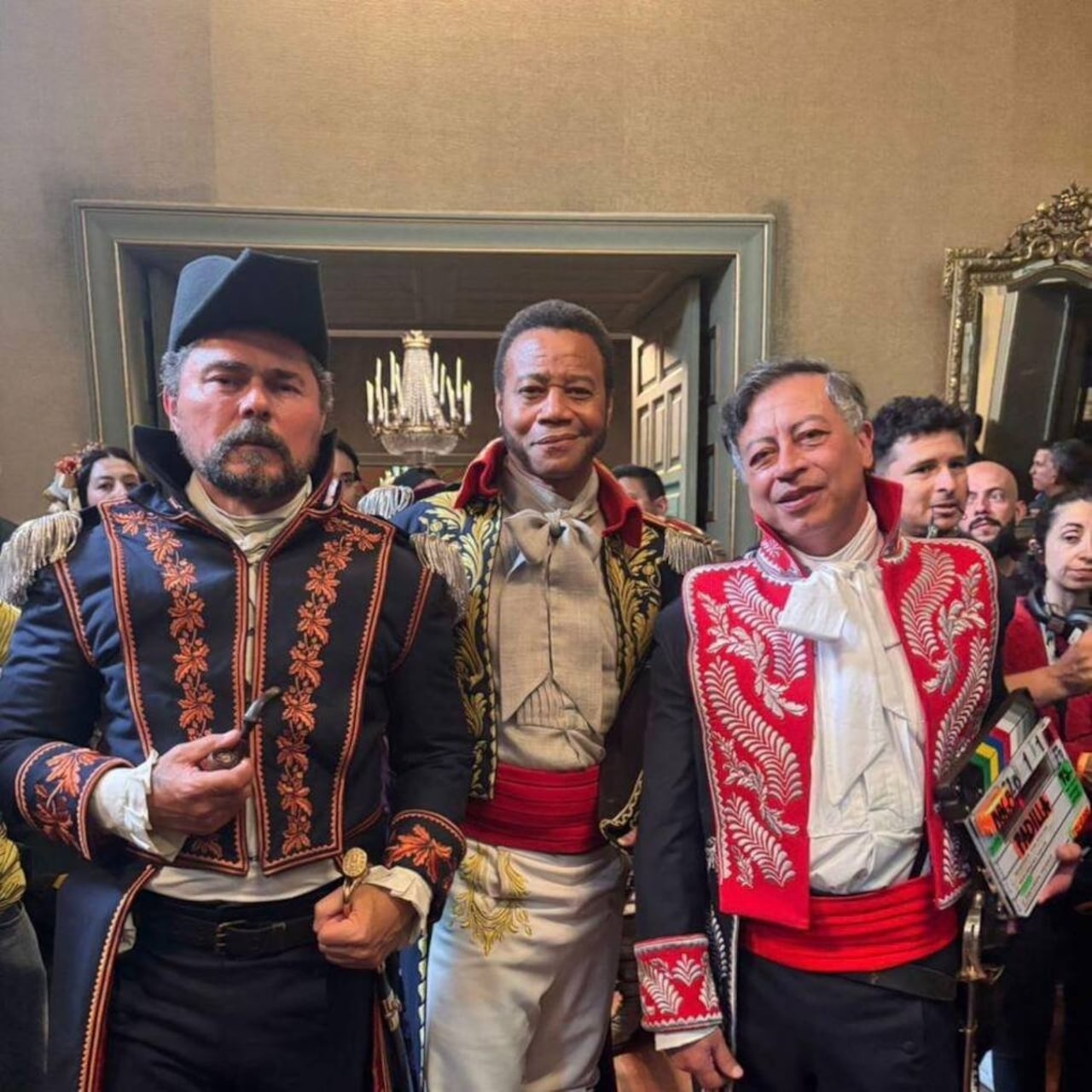 Petro aparece con Cuba Gooding Jr. en rodaje de la película sobre almirante Padilla
