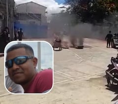 amiliares y ciudadanos protestan frente al Hospital de El Bordo exigiendo la entrega del cuerpo del ciudadano venezolano Sergio José Mejía.