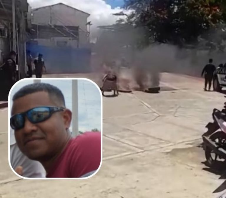 amiliares y ciudadanos protestan frente al Hospital de El Bordo exigiendo la entrega del cuerpo del ciudadano venezolano Sergio José Mejía.
