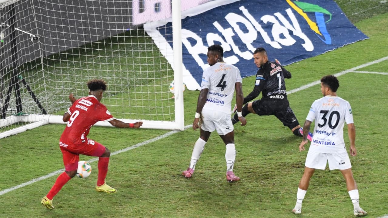 Imagen del partido entre América de Cali y Jaguares de Córdoba por la fecha 8 del primer semestre de la Liga Colombiana 2026.