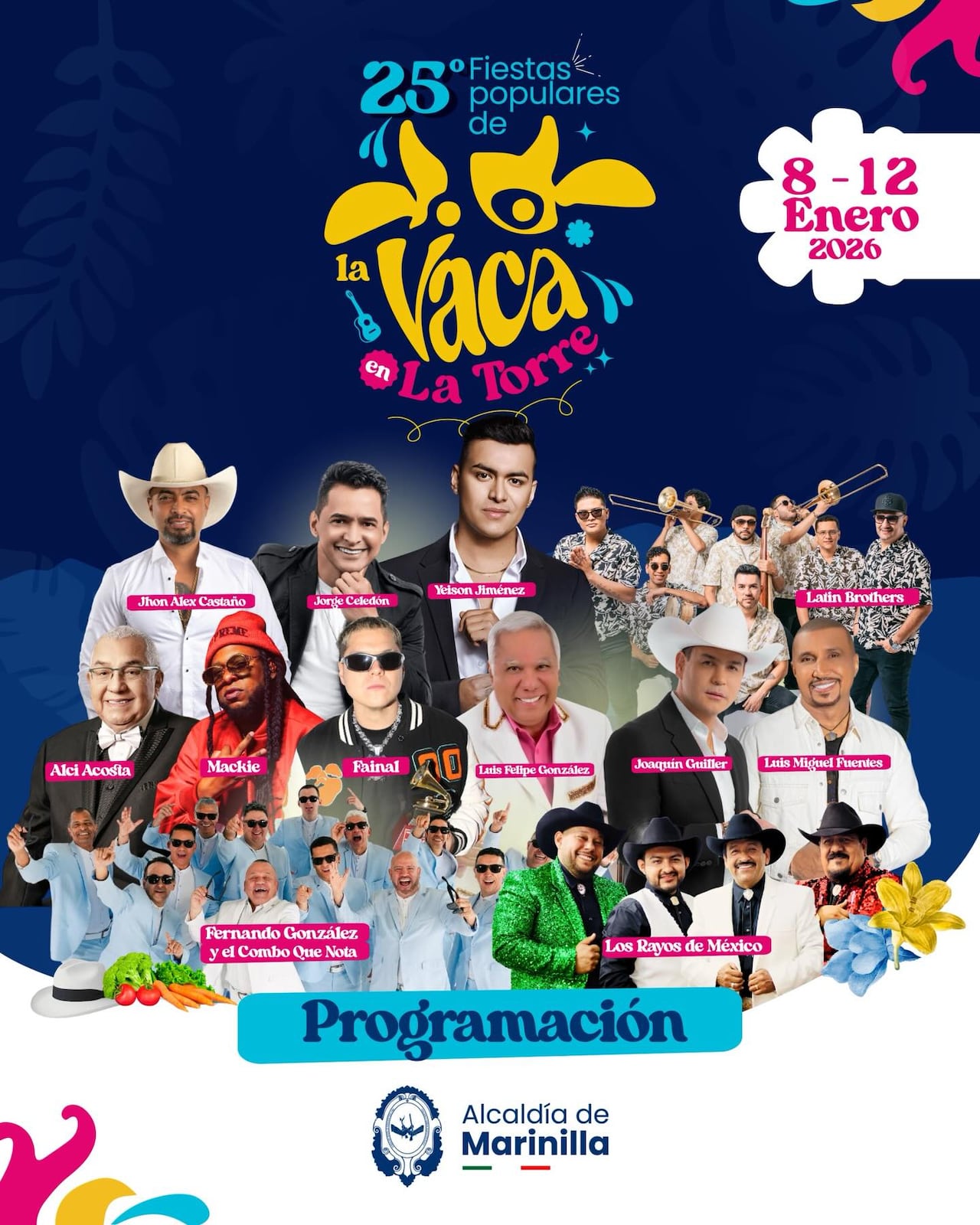 Con estos artistas se celebrarán las Fiestas de Marinilla.