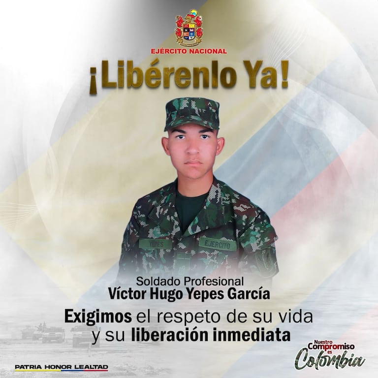 El soldado Víctor Hugo Yepes García integraba la unidad militar que adelantaban operaciones contra este grupo armado al margen de la ley en las zonas rurales de los municipios de Balboa y El Patía.