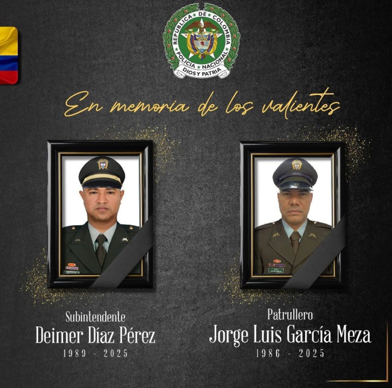 Subintendente y patrullero fueron asesinados, en hechos aislados, en Antioquia.