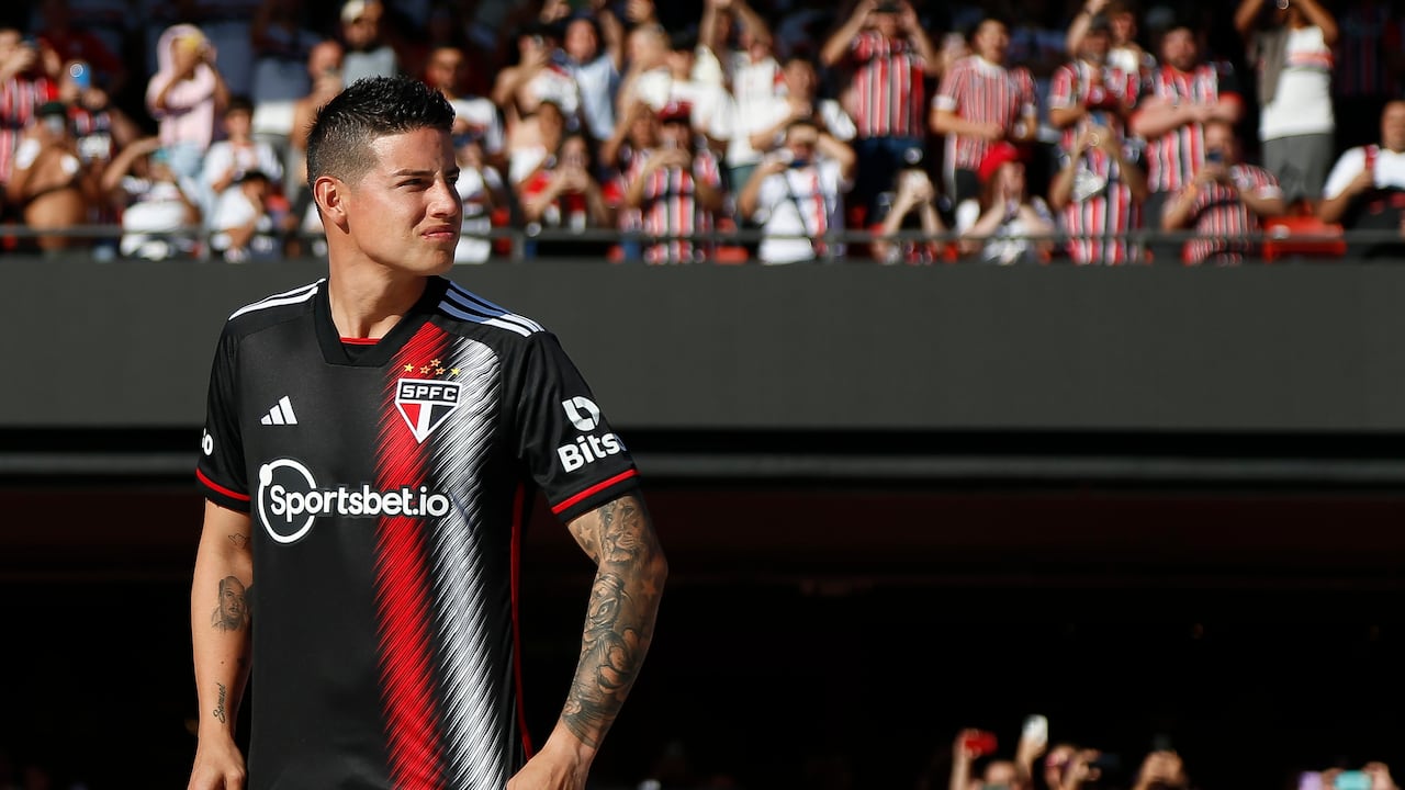 James Rodríguez el día de su presentación con Sao Pablo