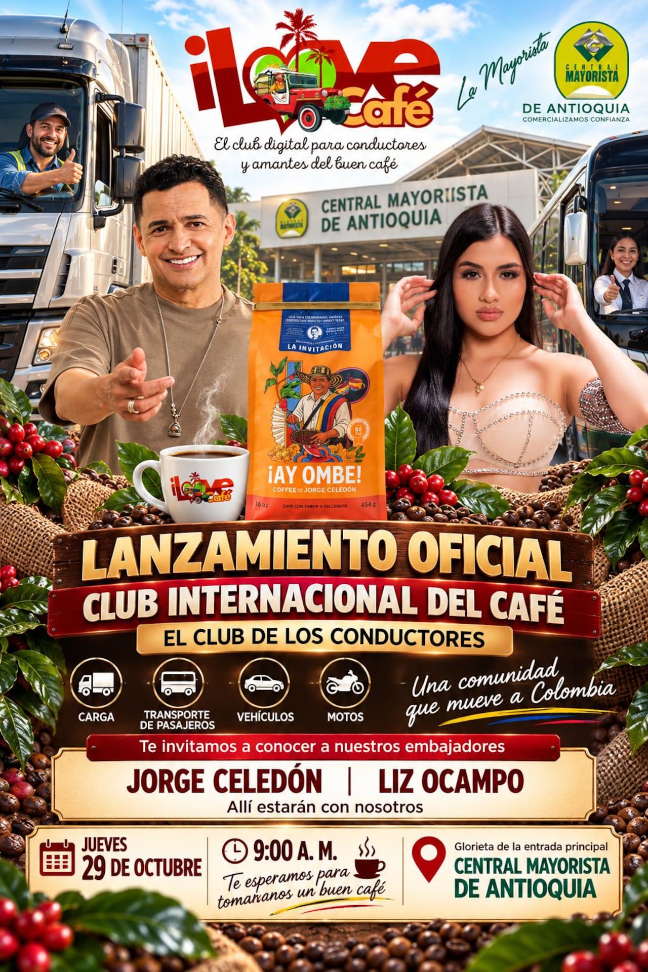 El lanzamiento oficial se realizó este jueves, 29 de octubre, en la Central Mayorista de Antioquia, con la participación de Jorge Celedón y Liz Ocampo.