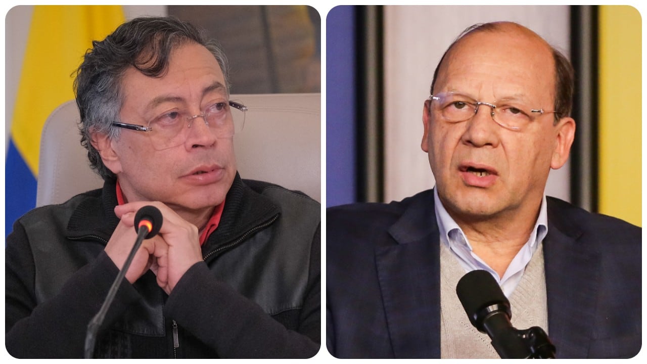 El presidente de la República, Gustavo Petro, y el ministro de Hacienda, Germán Ávila.