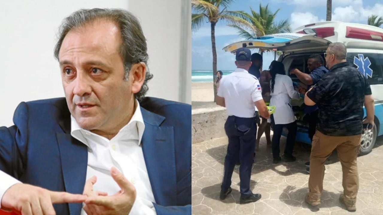 Hugo Alberto Zuluaga Giraldo y el momento en el que lo trasladaban hasta un hospital.