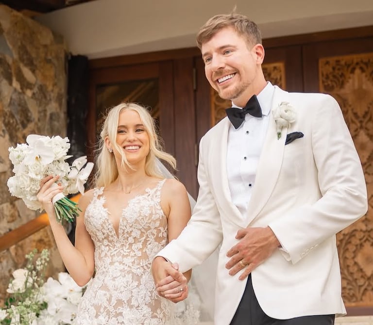 Mr Beast llegó al altar con su novia.