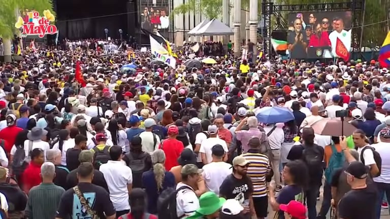 Petro en Medellín , 1 de mayo.