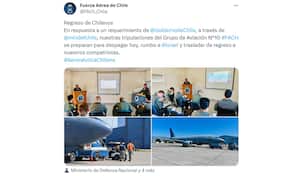 Así reportó la Fuerza Aérea Chilena el rescate de ciudadanos chilenos en Israel