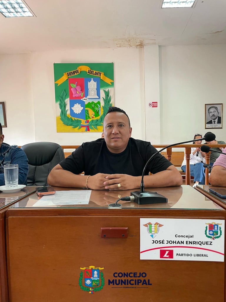 Concejal del municipio de Florida, Valle del Cauca, Johan Enrique Enríquez.