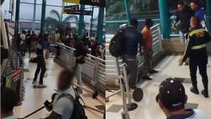 Violento enfrentamiento en el Metrocable de Medellín.