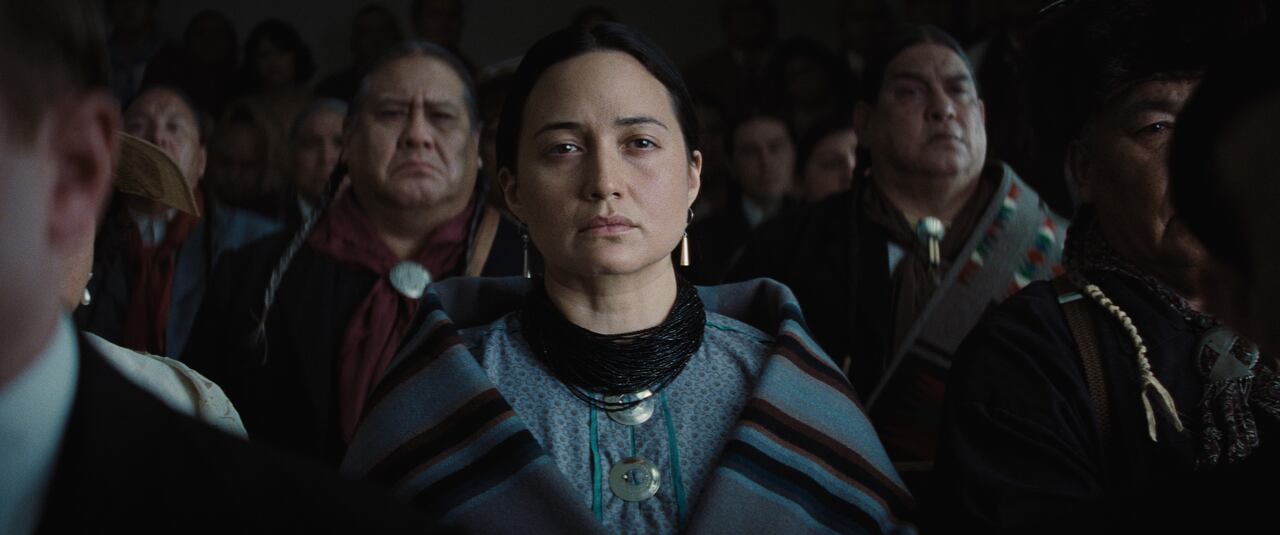 La actriz principal, Lily Gladstone, quien también está entre las favoritas a ganar la estatuilla dorada, tiene herencia blackfeet y nez perce.