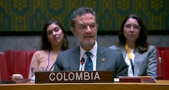 Omar Bula Escobar en su intervención ante el Consejo de Seguridad de las Naciones Unidas