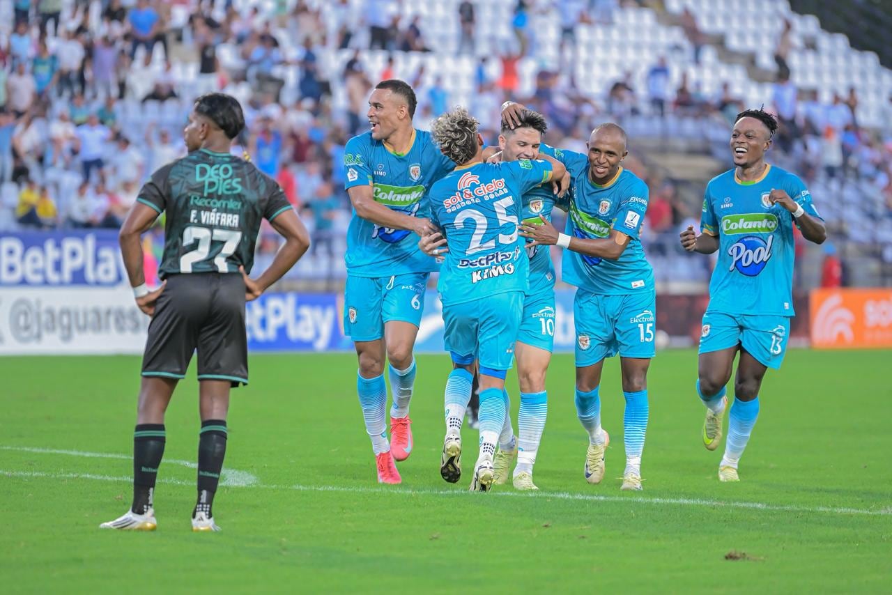 Imagen del partido entre Jaguares de Córdoba y Deportivo Cali por la fecha 1 del primer semestre de la Liga Colombiana 2026.