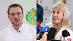 Andrés Felipe Ramírez, alcalde de Jamundí, y Dilian Francisca Toro, gobernadora electa del Valle del Cauca.