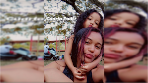 Karen Ximena León y su hija, Thael Elianis León