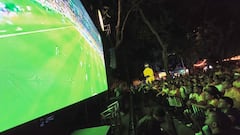 Cientos de aficionados se congregaron en el Parque de La Retreta, en el centro de Cali, para seguir en pantallas gigantes el debut de la Selección Colombia en el Mundial 2026. La fiesta tricolor estuvo acompañada de música, baile y un ambiente familiar.