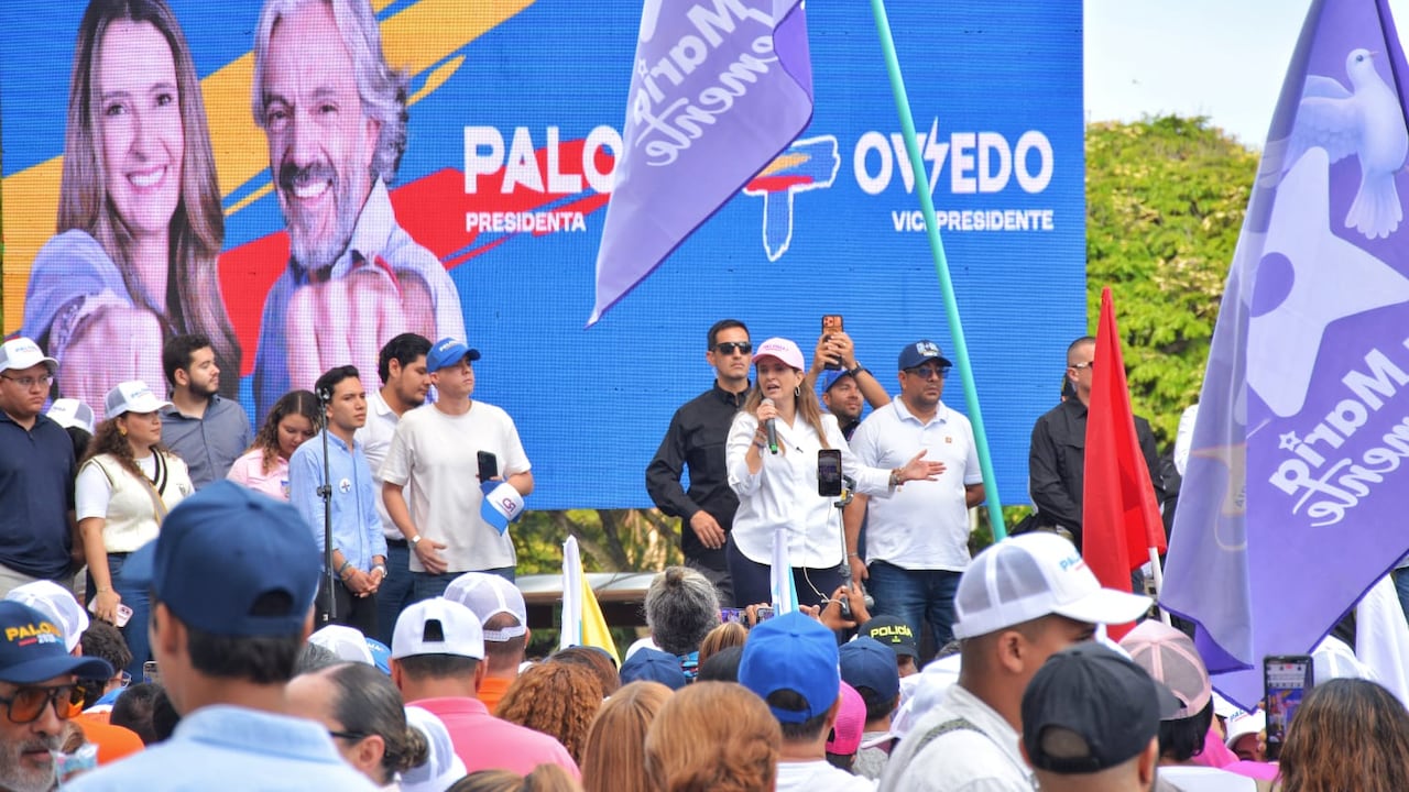 Paloma Valencia durante su intervención en Cali.