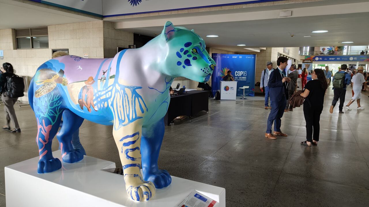 Nativa Ilustra le está dando color a dos jaguares en la COP16