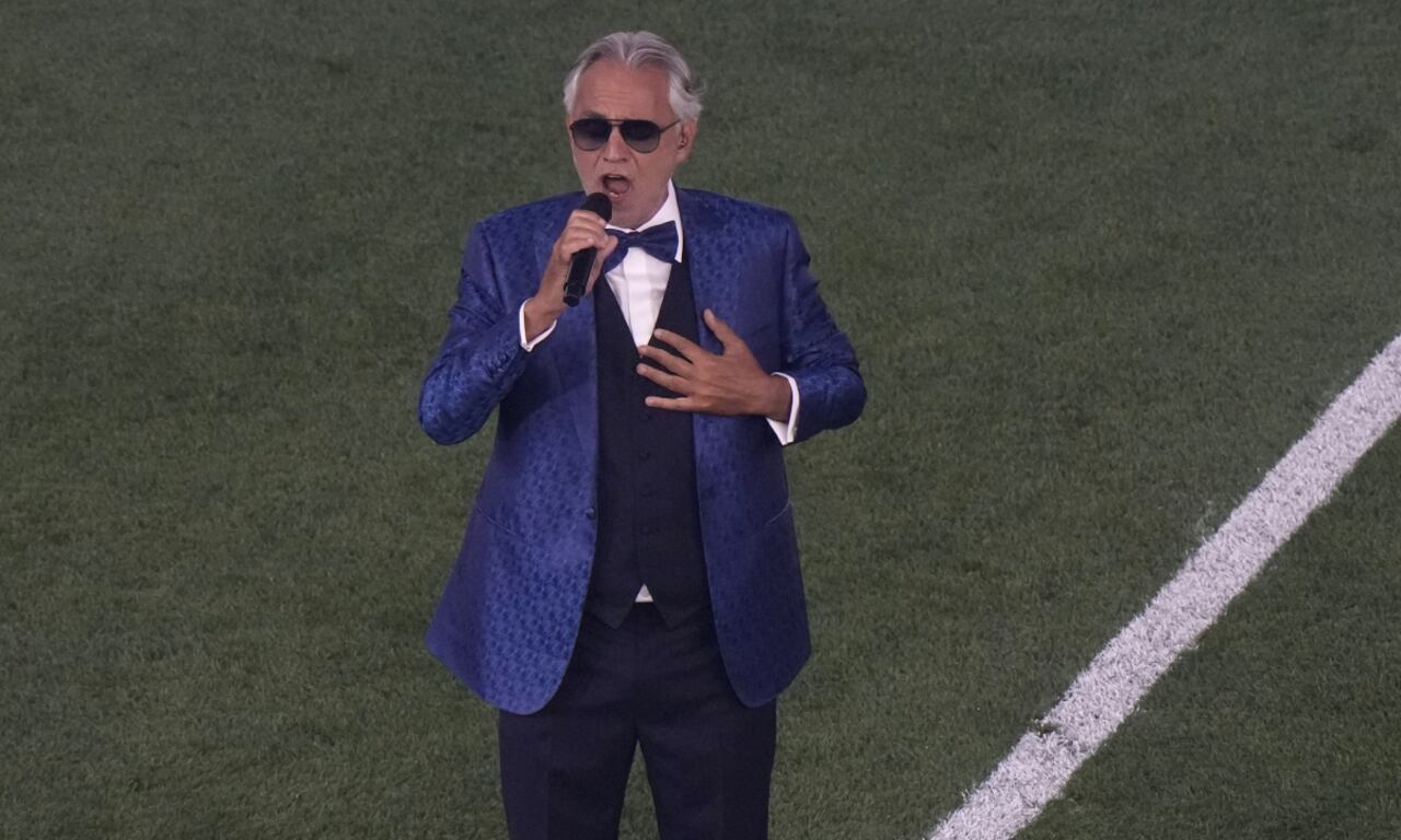 Andrea Bocelli en la inauguración de la Eurocopa 2021