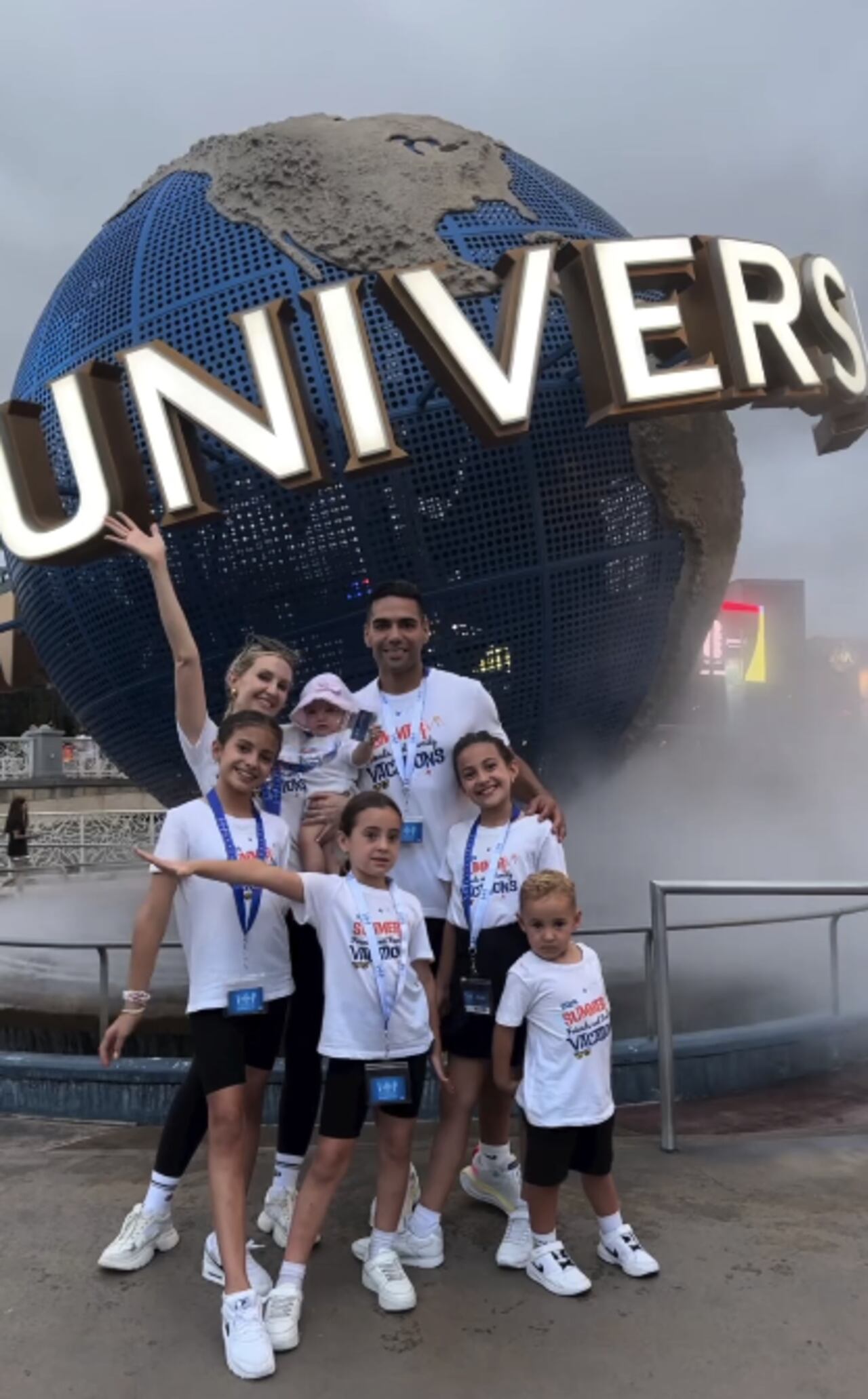 La familia Falcao está de vacaciones en Estados Unidos, antes de viajar a Colombia para el inicio de la temporada.