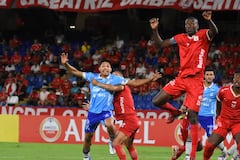 Momentos del partido de la fecha 6 del Grupo A de la Copa Sudamericana 2026, entre América de Cali y Macará.