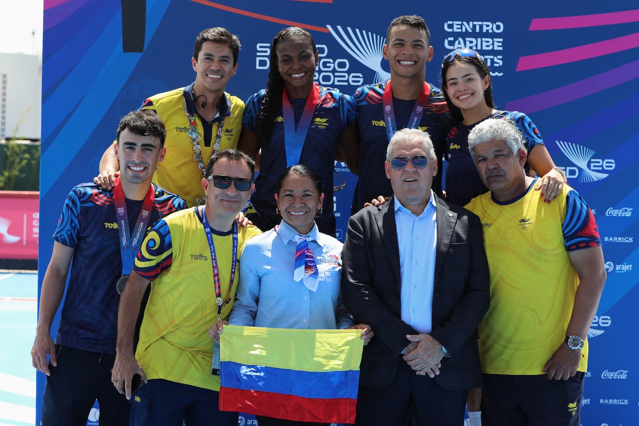 Parte de la delegación colombiana del patinaje de velocidad en los Juegos Centroamericanos y del Caribe 2026.