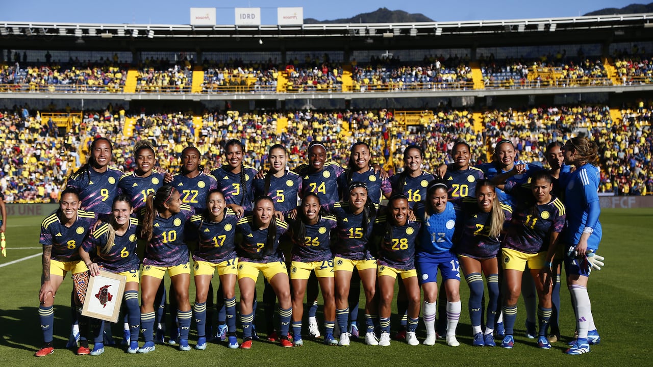 Bogotá. Diciembre 2 2023. La Selección Colombiana de fútbol femenino enfrenta a Nueva Zelanda en su penúltimo partido amistoso del año en el estadio Nemesio Camacho El Campin.