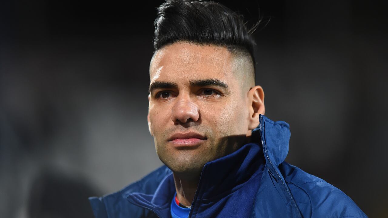MADRID, SPAIN - FEBRUARY 06: Radamel Falcao of Rayo Vallecano looks on prior to the LaLiga Santander match between Rayo Vallecano and UD Almeria at Campo de Futbol de Vallecas on February 06, 2023 in Madrid, Spain. (Photo by Denis Doyle/Getty Images)