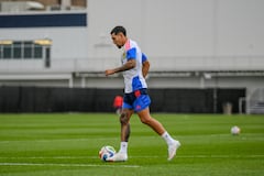 Daniel Muñoz en un entrenamiento de la Selección Colombia.