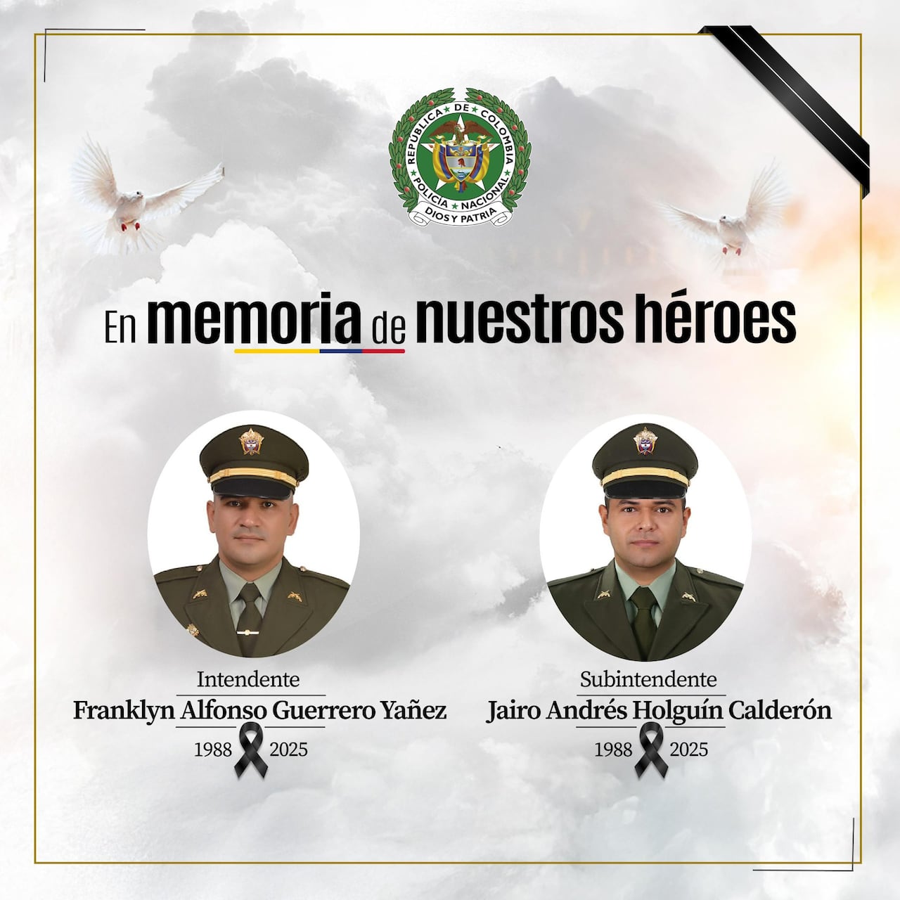 Policías fallecidos en Norte de Santander