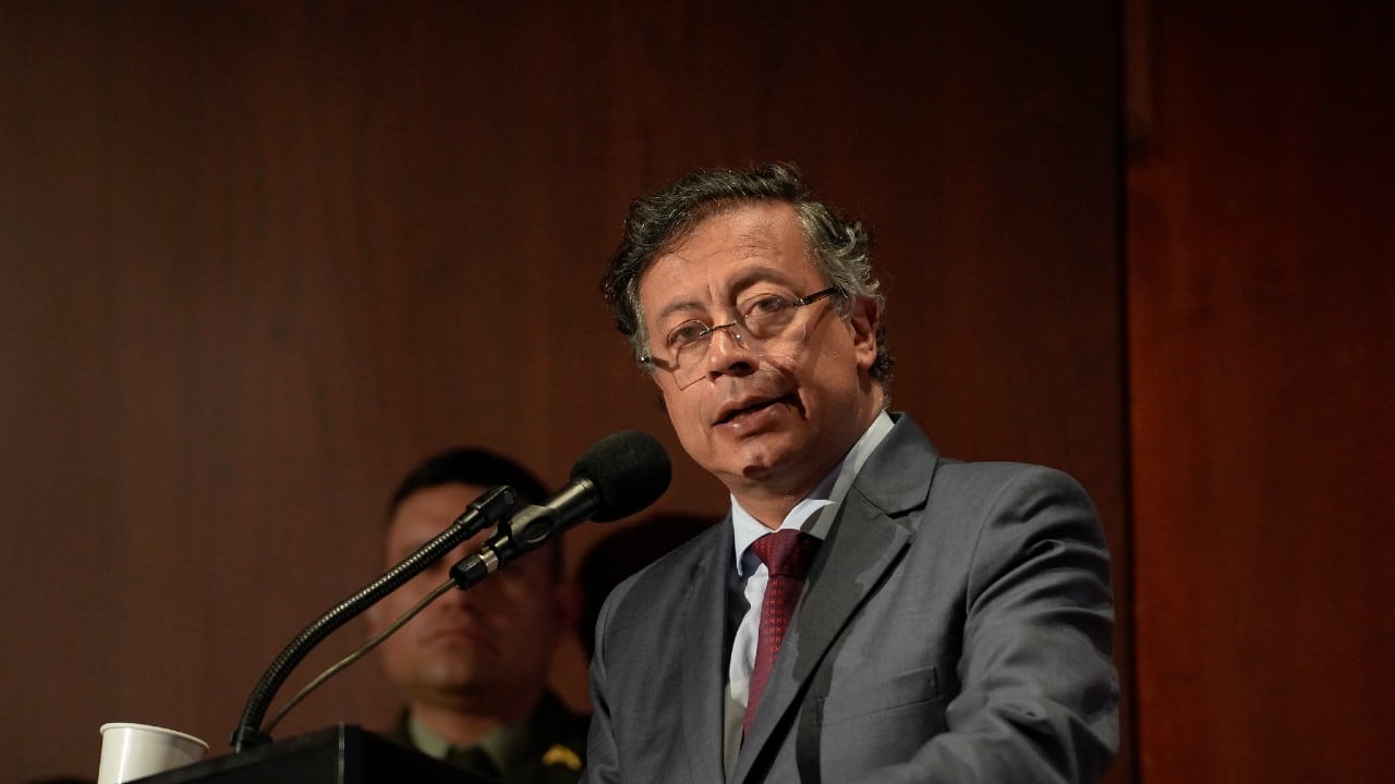 El presidente Gustavo Petro durante la conmemoración de los 9 años del Acuerdo de Paz.