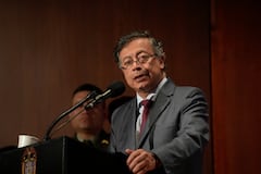 El presidente Gustavo Petro durante la conmemoración de los 9 años del Acuerdo de Paz.