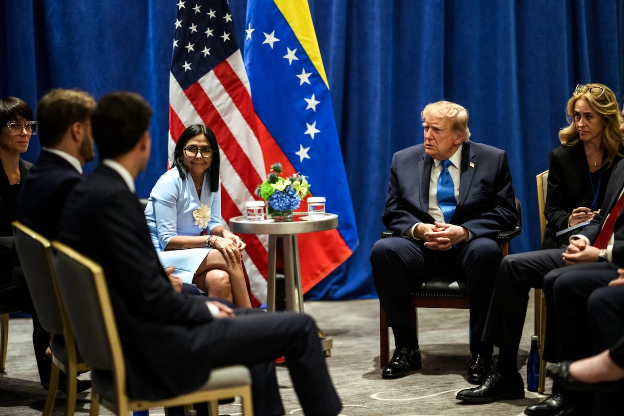 Donald Trump y Delcy Rodríguez se reunieron el 22 de septiembre en Nueva York durante la Semana de Alto Nivel de la Asamblea General de la ONU.