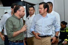 Alejandro Eder, alcalde de Cali, y Rodrigo Lara, ministro del Interior, se reúnen en Cali, tras cierre de fase de búsqueda de personas por el terremoto