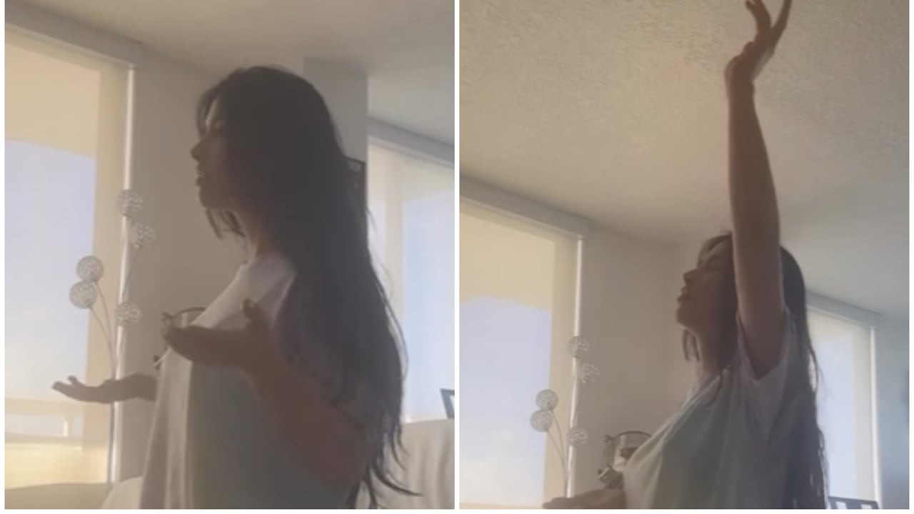 La presentadora y modelo Jessica Cediel, fue criticada en redes sociales por grabarse orando.