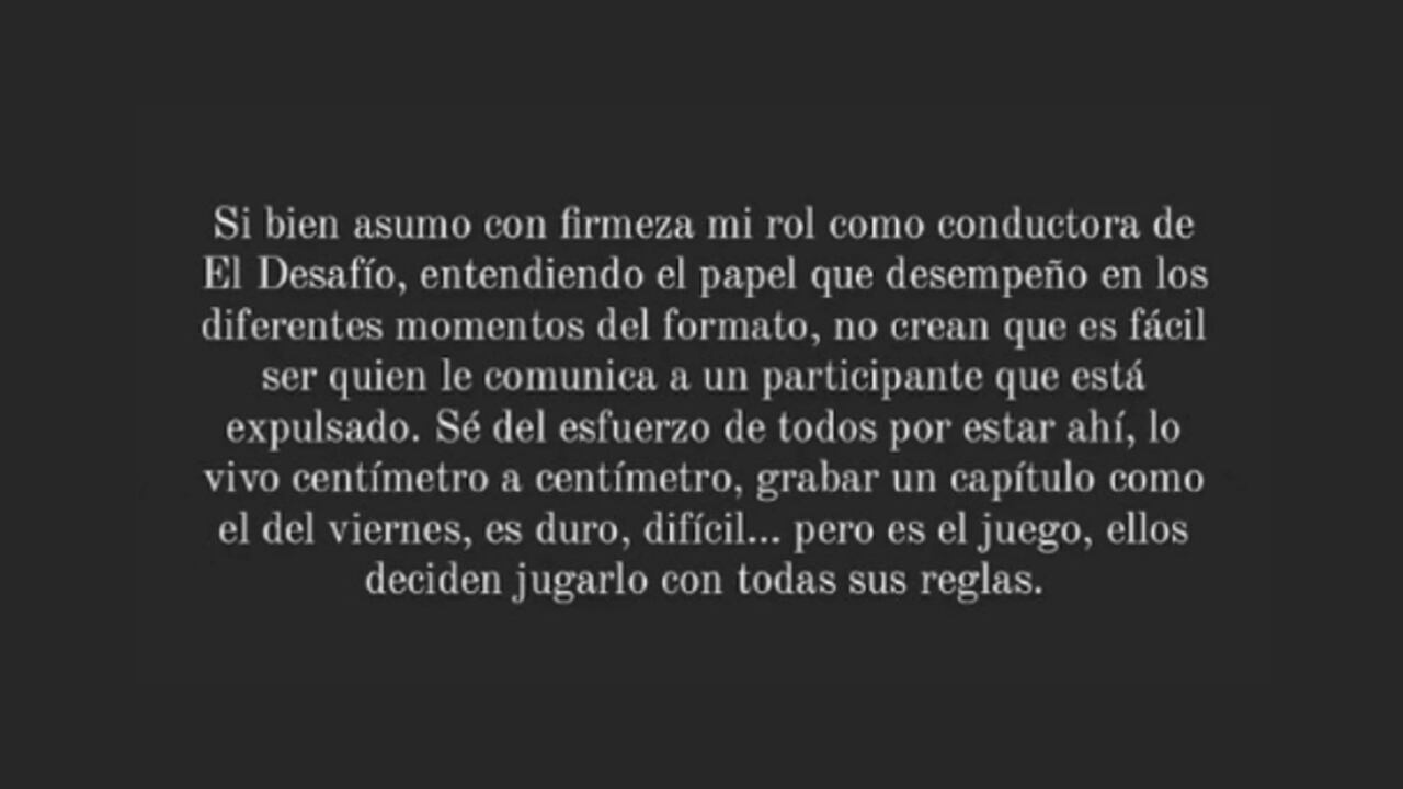 La presentadora habla de la expulsión de Marlon en 'El Desafío XX'.