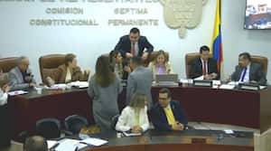 Debate a la reforma pensional en la Cámara de Representantes.