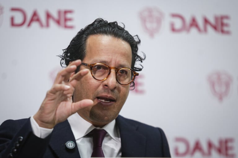 Ricardo Valencia Ramírez, ofreció una rueda de prensa en la que presentó los resultados de la Gran Encuesta Integrada de Hogares (GEIH) sobre el mercado laboral correspondiente a julio de 2026. (Colprensa - Cristian Bayona).