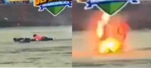 Momento en el que un rayo impacta a varios jugadores de fútbol en Perú.