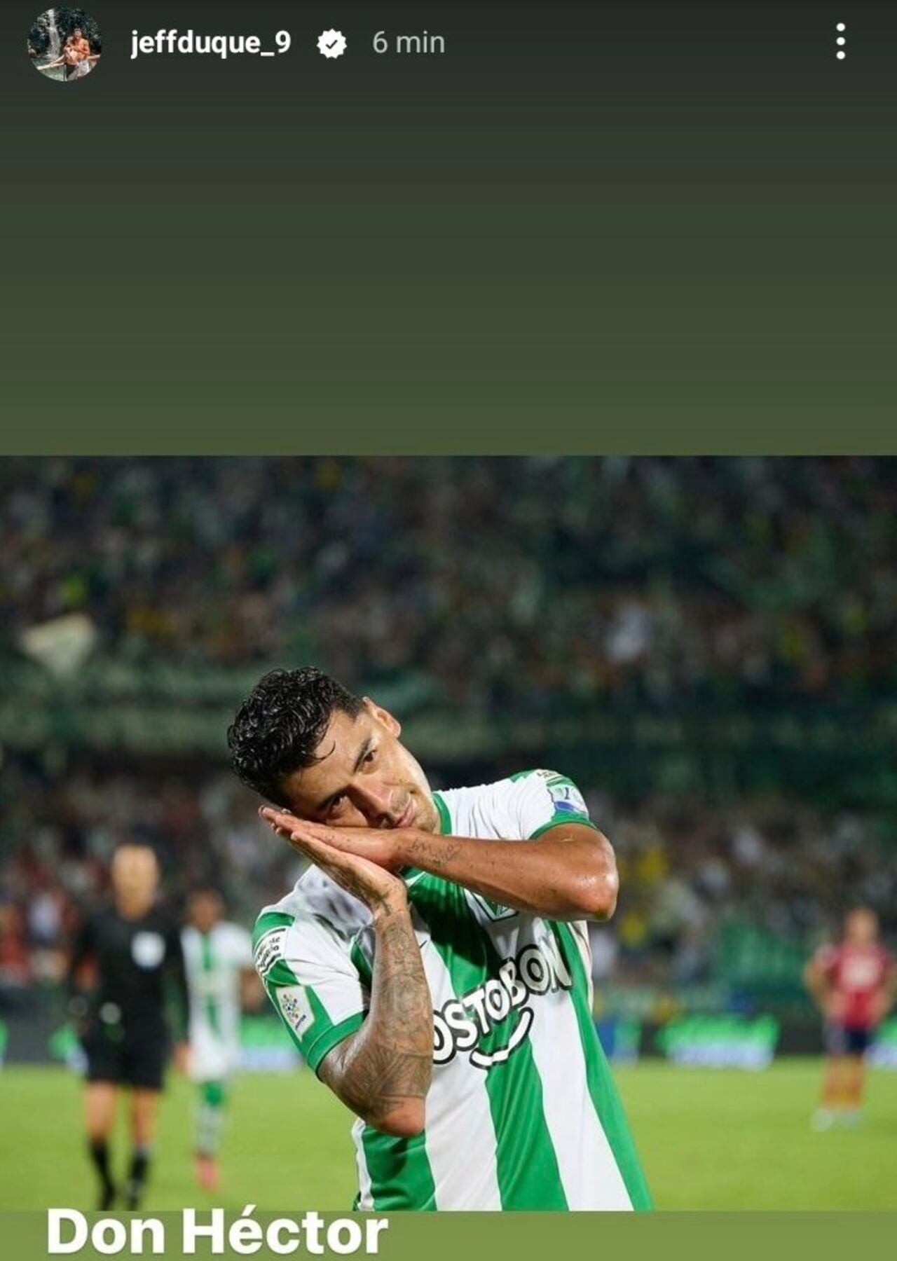 ¿Jefferson Duque también le dejó un 'mensajito' al Medellín?