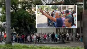 Caos en dispensario de la Nueva EPS: largas filas y rechazo a marcha por reformas del Gobierno