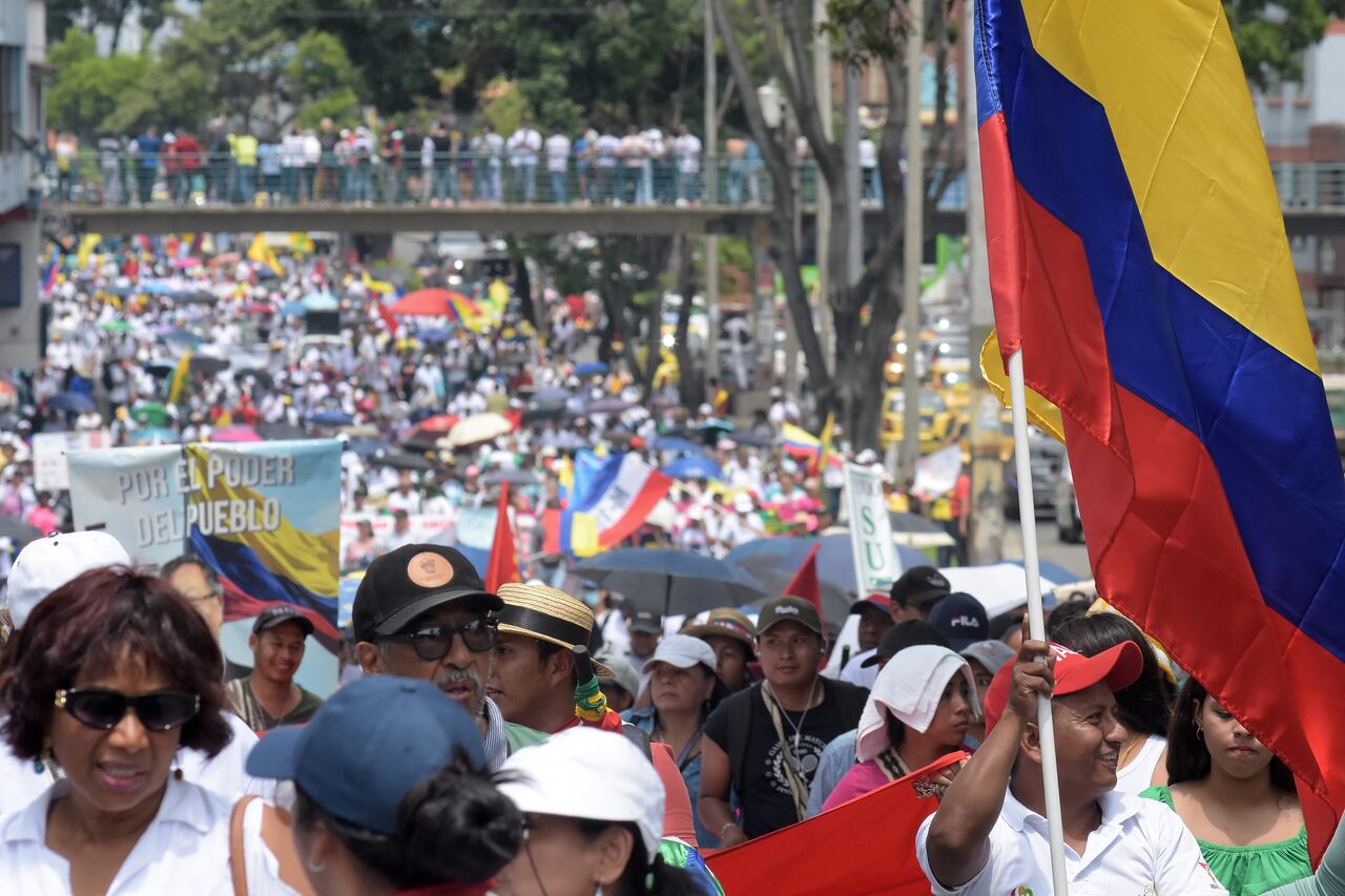 Marcha a favor del Gobierno y las Reformas del Presidente Gustavo Petro.