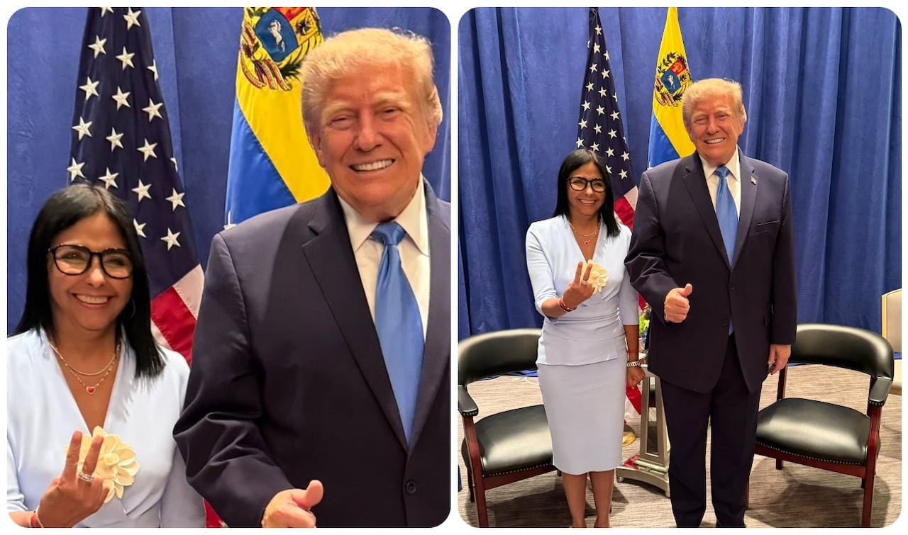 Donald Trump y Delcy Rodríguez