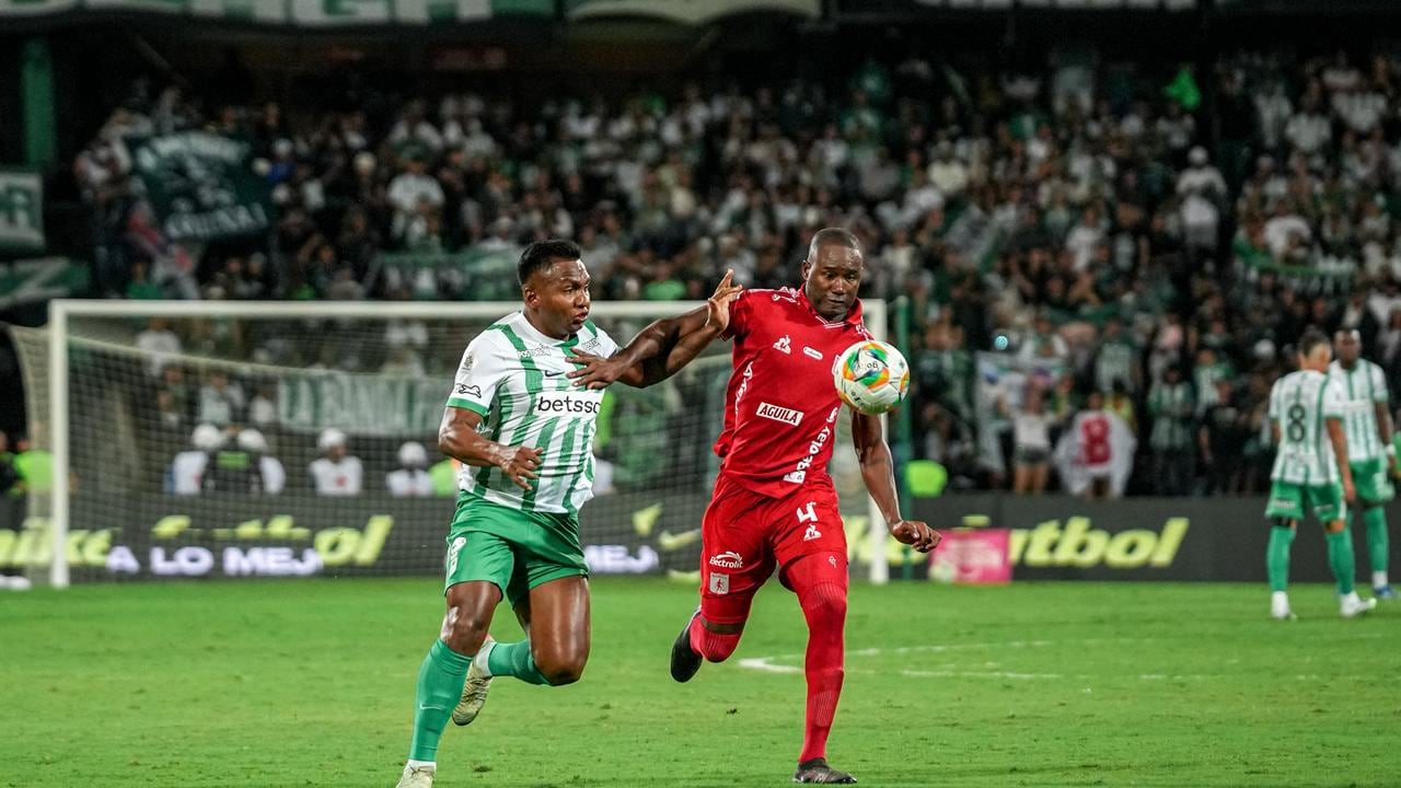 Imagen del partido entre Atlético Nacional y América de Cali por el juego de ida de las semifinales de la Copa Colombia 2025.