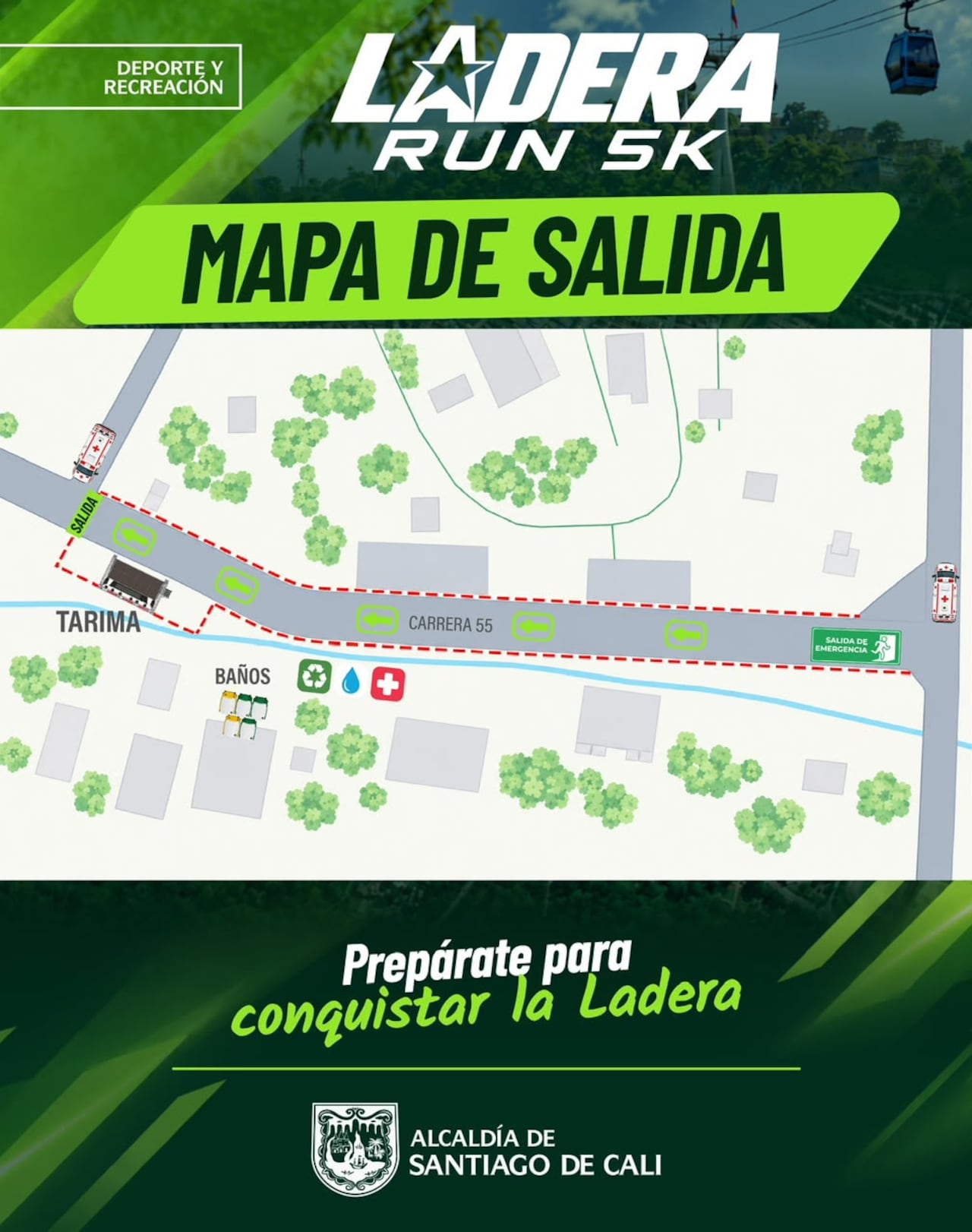 Agentes de la Secretaría de Movilidad regularán el paso vehicular en el sur de Cali y en el sector del Coliseo del Pueblo durante las competencias atléticas de este domingo.
